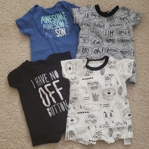Four infant onsie
